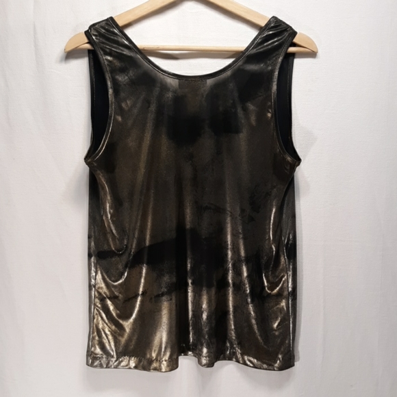 J.S Neal 90s Silver Bronze Black Tank Top - Picture 5 of 7